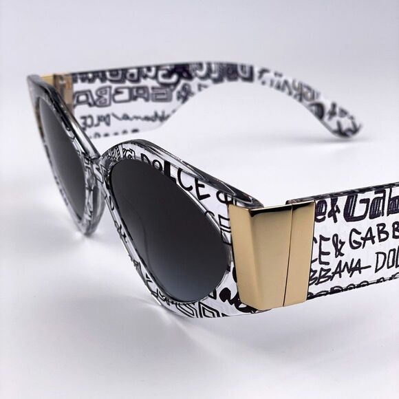 NEW D&G DG4396 33148G Black Gray Gradient Irregular Women Sunglasses - Picture 5 of 12